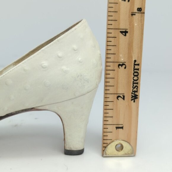 Paul Allan Vintage White Leather Heels, Women's 5.5AAA - Picture 8 of 11